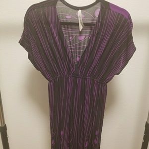 Purple and Black Dress